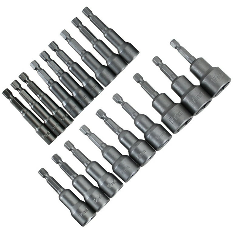 HYY-YY Drilling equipment 14pcs 6-19mm 1/4 Inch Hex Shank Socket Magnetic Nut Driver Set Drill Bit Adapter mandrel HYY-YY Drilling equipment 14pcs 6-19mm 1/4 Inch Hex Shank Socket Magnetic Nut Driver Set Drill Bit Adapter mandrel